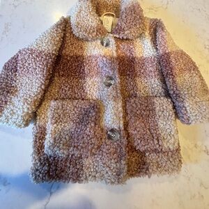 H&M Kids Sherpa Jacket - Cream and Brown 9mo NWT